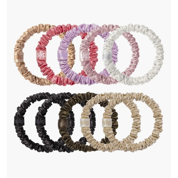 Slip Silk Hair Scrunchies - Elegant Multicolor Set - Picture 3 of 12